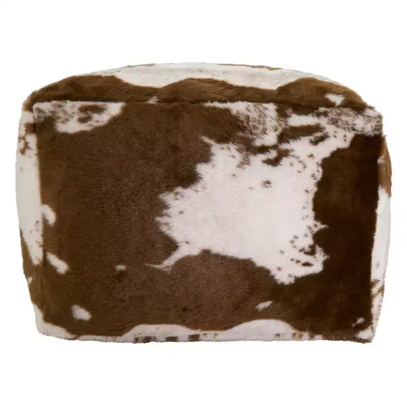 Saro Lifestyle Pouf en Fausse Fourrure Peau de Vache