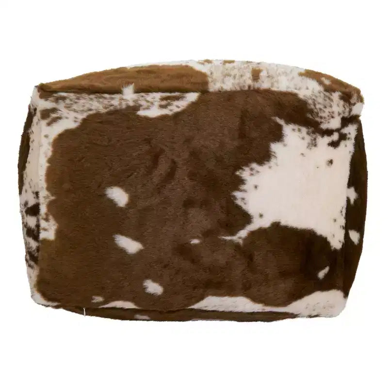 Saro Lifestyle Pouf en Fausse Fourrure Peau de Vache