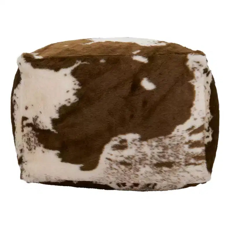 Saro Lifestyle Pouf en Fausse Fourrure Peau de Vache