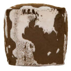 Saro Lifestyle Pouf en Fausse Fourrure Peau de Vache