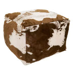 Saro Lifestyle Pouf en Fausse Fourrure Peau de Vache