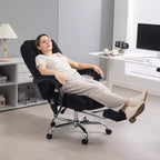 Fauteuil de bureau de direction de massage Vinsetto, chaise d'ordinateur chauffante avec hauteur réglable et repose-pieds