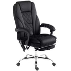 Fauteuil de bureau de direction de massage Vinsetto, chaise d'ordinateur chauffante avec hauteur réglable et repose-pieds