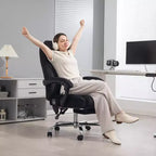 Fauteuil de bureau de direction de massage Vinsetto, chaise d'ordinateur chauffante avec hauteur réglable et repose-pieds