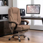 Fauteuil de bureau de direction de massage Vinsetto, chaise d'ordinateur chauffante avec hauteur réglable et repose-pieds