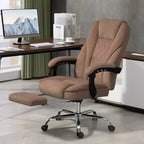 Fauteuil de bureau de direction de massage Vinsetto, chaise d'ordinateur chauffante avec hauteur réglable et repose-pieds