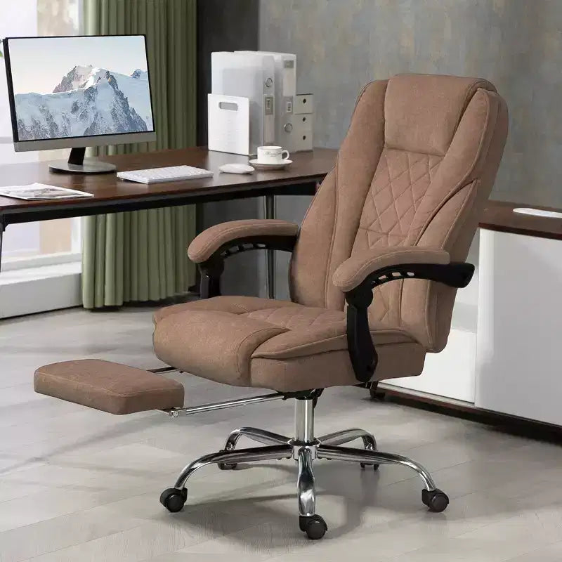 Fauteuil de bureau de direction de massage Vinsetto, chaise d'ordinateur chauffante avec hauteur réglable et repose-pieds