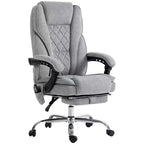 Fauteuil de bureau de direction de massage Vinsetto, chaise d'ordinateur chauffante avec hauteur réglable et repose-pieds