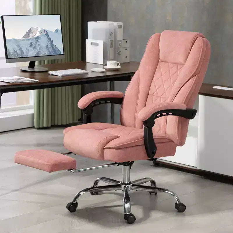 Fauteuil de bureau de direction de massage Vinsetto, chaise d'ordinateur chauffante avec hauteur réglable et repose-pieds
