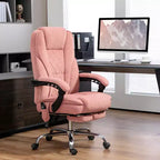 Fauteuil de bureau de direction de massage Vinsetto, chaise d'ordinateur chauffante avec hauteur réglable et repose-pieds