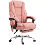 Fauteuil de bureau de direction de massage Vinsetto, chaise d'ordinateur chauffante avec hauteur réglable et repose-pieds
