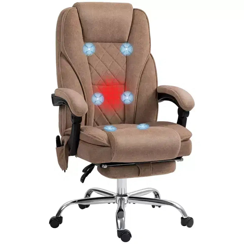 Vinsetto Executive Massage Office Chair, Heated Computer Desk Chair with Adjustable Height and Footrest