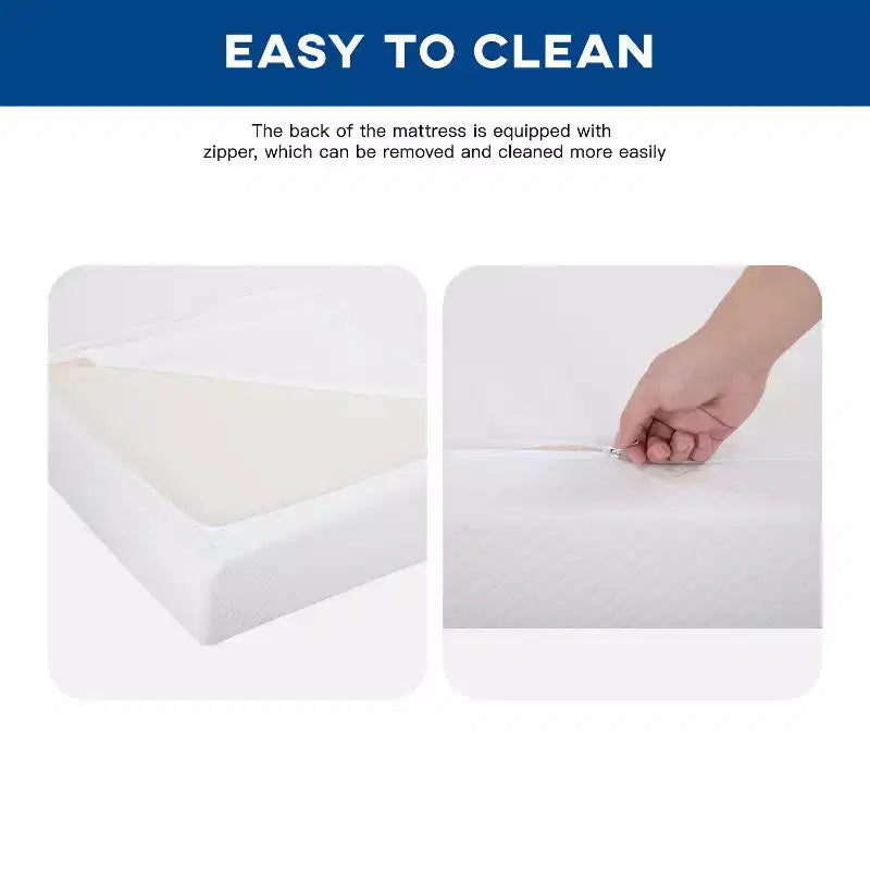 Matelas en mousse à mémoire de forme FDW 6 pouces avec gel pour un sommeil frais et un soulagement de la pression/Matelas semi-fermes certifiés CertiPUR-US/Matelas livré dans une boîte