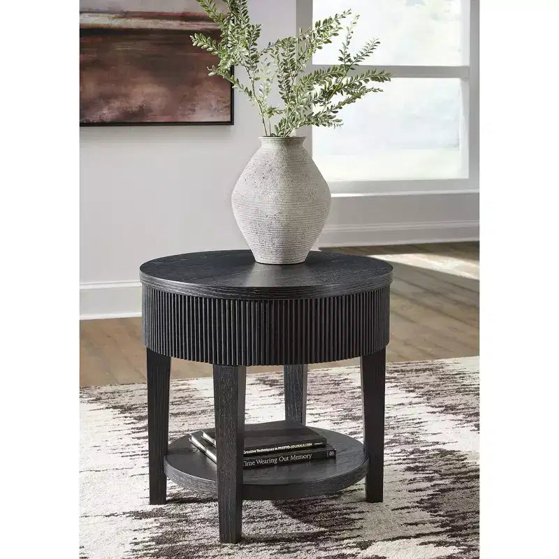 Signature Design by Ashley Table d'appoint 1 tiroir Marstream, Noir