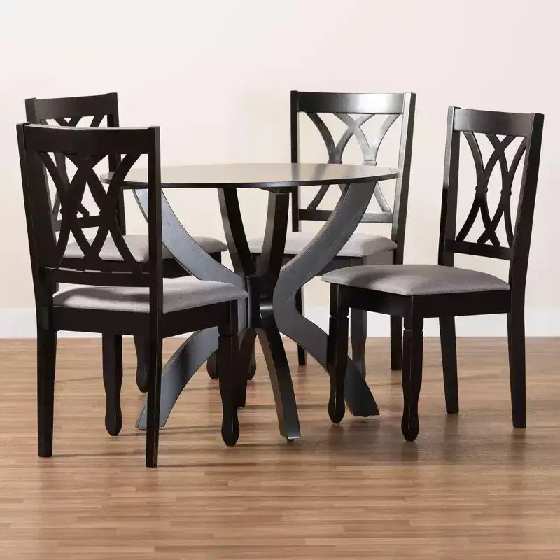 Ensemble de salle à manger 5 pièces en bois moderne April Baxton Studio