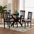 Baxton Studio April Modern Wood 5-Piece Dining Set