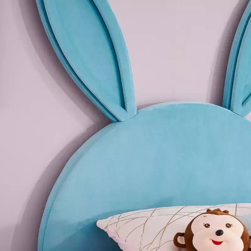 Cadre de lit plateforme double pour enfants VECELO avec tête de lit rembourrée
