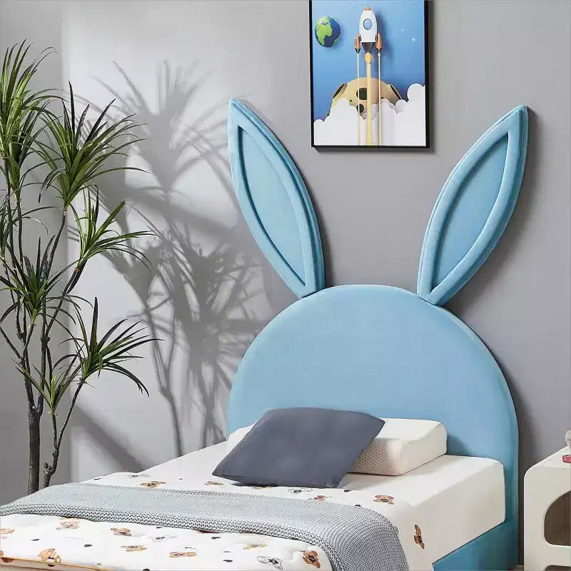 Cadre de lit plateforme double pour enfants VECELO avec tête de lit rembourrée