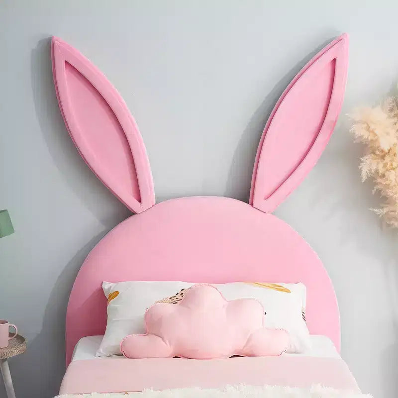 Cadre de lit plateforme double pour enfants VECELO avec tête de lit rembourrée