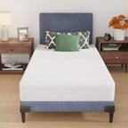 Matelas en mousse de base FDW 8 pouces, certifié CertiPUR-US, matelas respirant pour un sommeil plus frais et un meilleur soutien, housse souple amovible, blanc