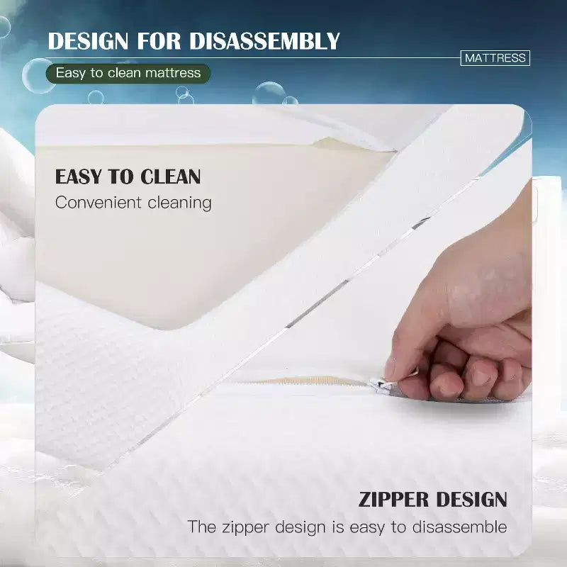 Matelas en mousse de base FDW 8 pouces, certifié CertiPUR-US, matelas respirant pour un sommeil plus frais et un meilleur soutien, housse souple amovible, blanc