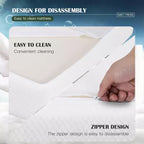Matelas en mousse de base FDW 8 pouces, certifié CertiPUR-US, matelas respirant pour un sommeil plus frais et un meilleur soutien, housse souple amovible, blanc