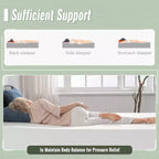Matelas en mousse à mémoire de forme de 10 pouces FDW, certifié CertiPUR-US pour un sommeil plus frais, offrant soutien et soulagement de la pression, blanc