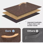Crestlive Products Commode à 9 tiroirs pour chambre à coucher, tour de rangement verticale avec cadre en acier robuste, plateau en bois, tiroirs en tissu faciles à tirer, poignées en bois.