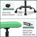 FDW Chaise de Bureau Dossier Moyen en Maille Chaise d'Ordinateur sans Accoudoirs Chaise Pivotante à Roulettes avec Support Lombaire