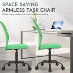 FDW Chaise de Bureau Dossier Moyen en Maille Chaise d'Ordinateur sans Accoudoirs Chaise Pivotante à Roulettes avec Support Lombaire