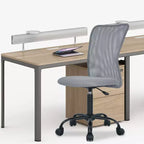 FDW Chaise de Bureau Dossier Moyen en Maille Chaise d'Ordinateur sans Accoudoirs Chaise Pivotante à Roulettes avec Support Lombaire
