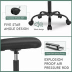 FDW Chaise de Bureau Dossier Moyen en Maille Chaise d'Ordinateur sans Accoudoirs Chaise Pivotante à Roulettes avec Support Lombaire