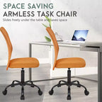 FDW Chaise de Bureau Dossier Moyen en Maille Chaise d'Ordinateur sans Accoudoirs Chaise Pivotante à Roulettes avec Support Lombaire