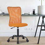 FDW Chaise de Bureau Dossier Moyen en Maille Chaise d'Ordinateur sans Accoudoirs Chaise Pivotante à Roulettes avec Support Lombaire