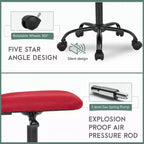 FDW Chaise de Bureau Dossier Moyen en Maille Chaise d'Ordinateur sans Accoudoirs Chaise Pivotante à Roulettes avec Support Lombaire
