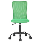 FDW Chaise de Bureau Dossier Moyen en Maille Chaise d'Ordinateur sans Accoudoirs Chaise Pivotante à Roulettes avec Support Lombaire