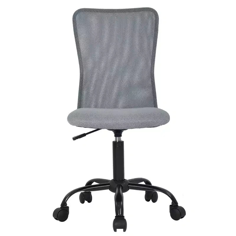 FDW Chaise de Bureau Dossier Moyen en Maille Chaise d'Ordinateur sans Accoudoirs Chaise Pivotante à Roulettes avec Support Lombaire
