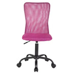 FDW Chaise de Bureau Dossier Moyen en Maille Chaise d'Ordinateur sans Accoudoirs Chaise Pivotante à Roulettes avec Support Lombaire