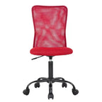 FDW Chaise de Bureau Dossier Moyen en Maille Chaise d'Ordinateur sans Accoudoirs Chaise Pivotante à Roulettes avec Support Lombaire