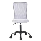 FDW Chaise de Bureau Dossier Moyen en Maille Chaise d'Ordinateur sans Accoudoirs Chaise Pivotante à Roulettes avec Support Lombaire