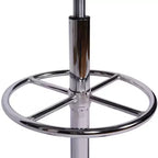 Tabouret roulant rond VECELO, assemblage facile, similicuir, hauteur réglable, chaise pivotante de dessinateur