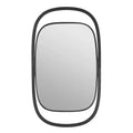Sonya 29.6-inch Contemporary Rectangular Wall Mirror with Black Iron Frame