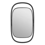 Sonya 29.6-inch Contemporary Rectangular Wall Mirror with Black Iron Frame