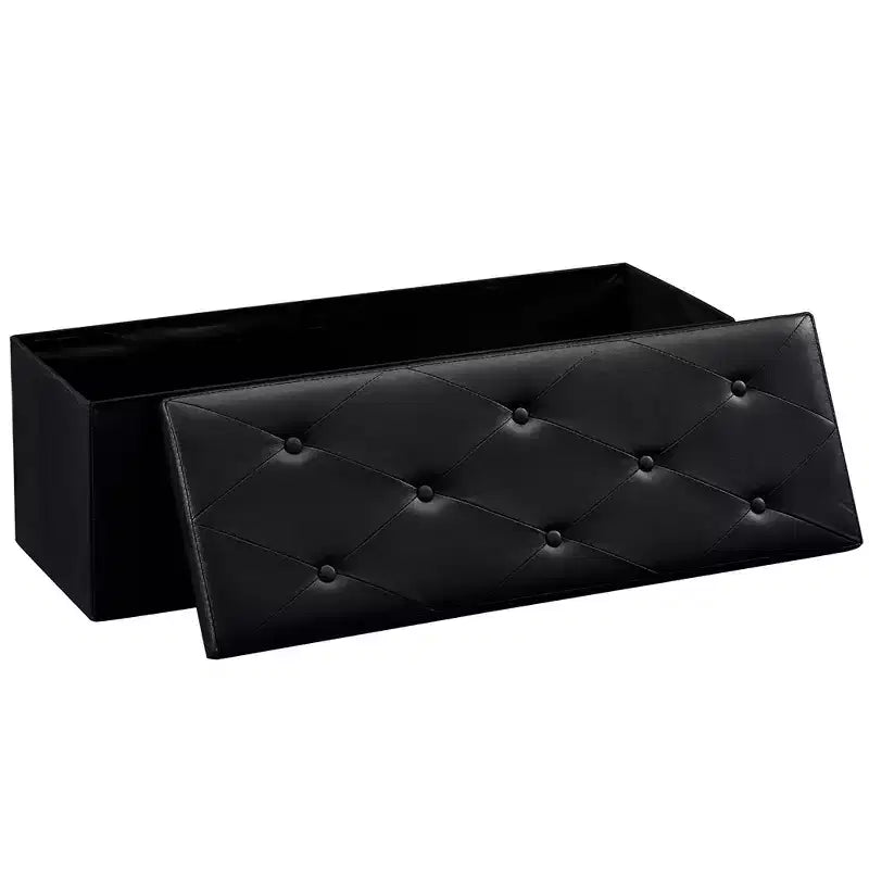 Banc de rangement pliant VECELO, banc à chaussures et repose-pieds polyvalent, banc de chambre avec rangement, supporte jusqu'à 300 kg
