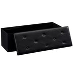 Banc de rangement pliant VECELO, banc à chaussures et repose-pieds polyvalent, banc de chambre avec rangement, supporte jusqu'à 300 kg