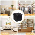 Banc de rangement pliant VECELO, banc à chaussures et repose-pieds polyvalent, banc de chambre avec rangement, supporte jusqu'à 300 kg