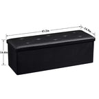 Banc de rangement pliant VECELO, banc à chaussures et repose-pieds polyvalent, banc de chambre avec rangement, supporte jusqu'à 300 kg