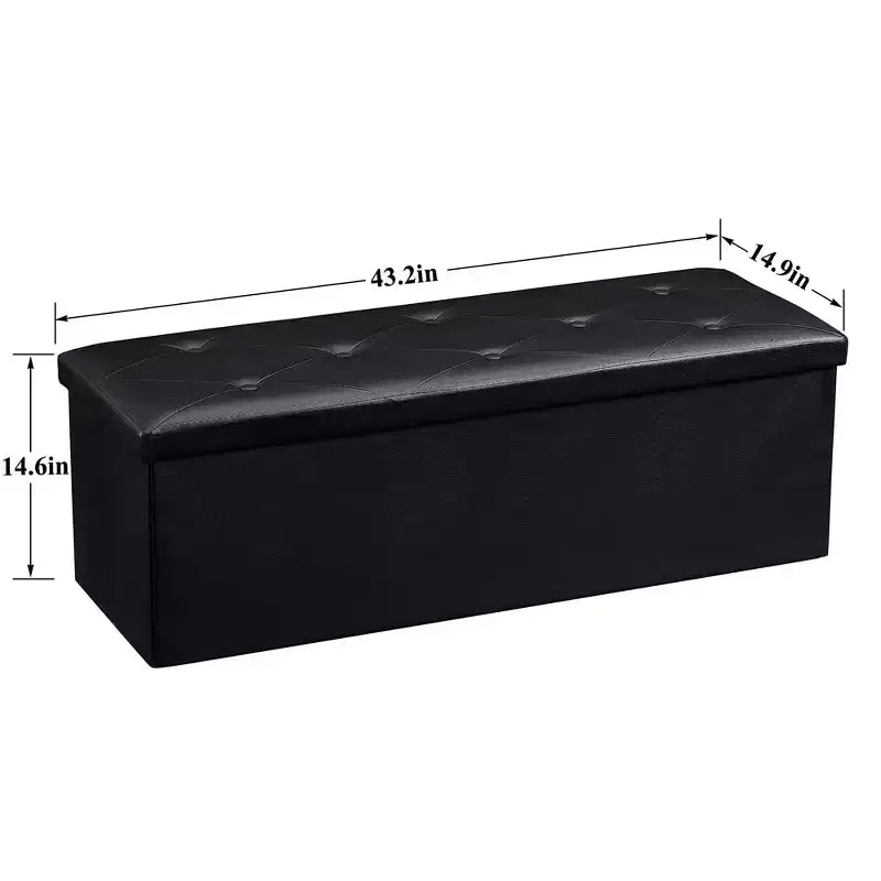 Banc de rangement pliant VECELO, banc à chaussures et repose-pieds polyvalent, banc de chambre avec rangement, supporte jusqu'à 300 kg