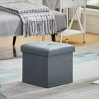 Banc de rangement pliant VECELO, banc à chaussures et repose-pieds polyvalent, banc de chambre avec rangement, supporte jusqu'à 300 kg