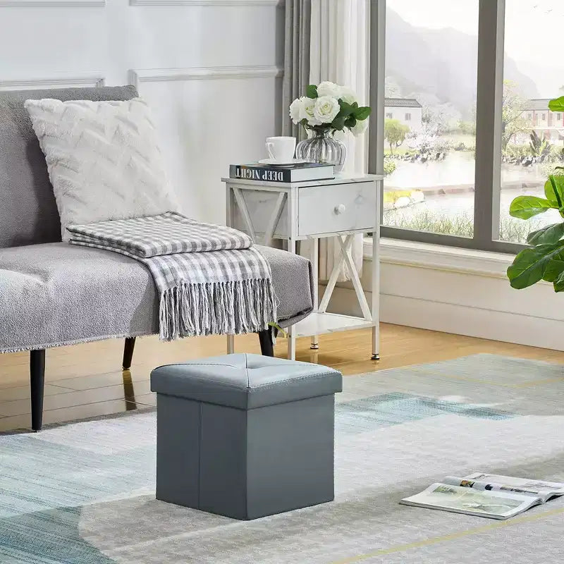 Banc de rangement pliant VECELO, banc à chaussures et repose-pieds polyvalent, banc de chambre avec rangement, supporte jusqu'à 300 kg